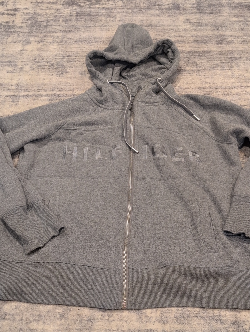 Tommy Hilfiger Woman's Gray Zip Hoodie Sweater
